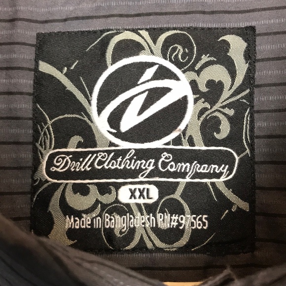 Drill Clothing Company Shirts Drill Clothing Co Xxl Embroidered Ls